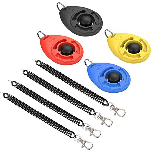 Dog Clicker 4 Pcs Multi (Black & Yellow & Red & Blue)