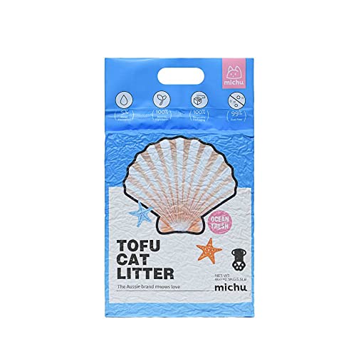 Tofu Cat Litter Natural Clumping Tofu Cat Litter (8 Pack / Ocean Fresh)
