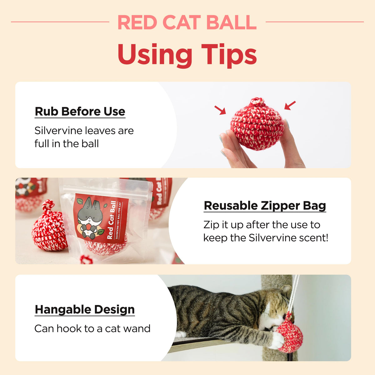 Red Cat Ball 2.7 inch (W/ Bell / 2.7inch)