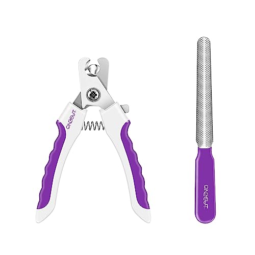4.7" Small Dog & Cat Nail Clipper Stainless Steel Cat Claw Trimmers (Purple)