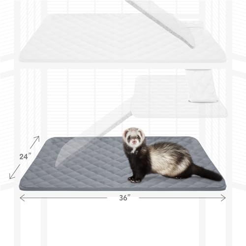 Fitted Fleece Bottom Pan Liner for Critter Nation Cage (Gray / Bottom Pan Liner)