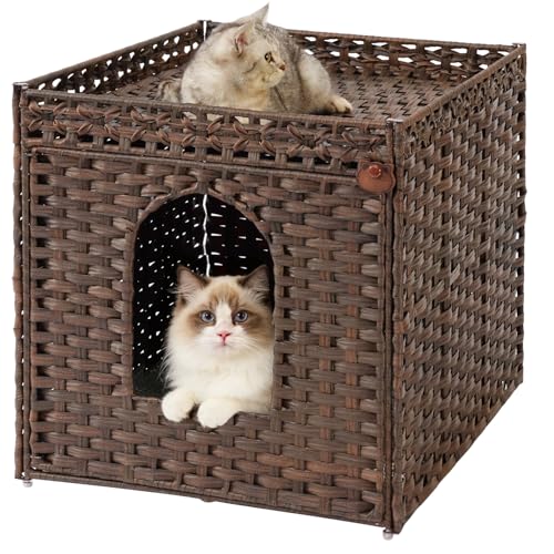 Cat Litter Box Enclosure (Brown / XL)