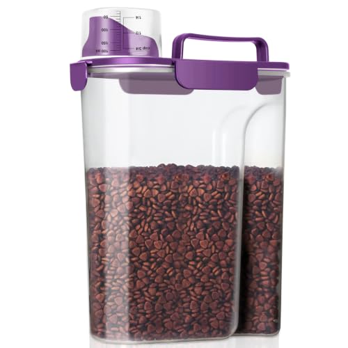 5 7Lbs Airtight Pet Storage Container (Purple / 5L-1pack)