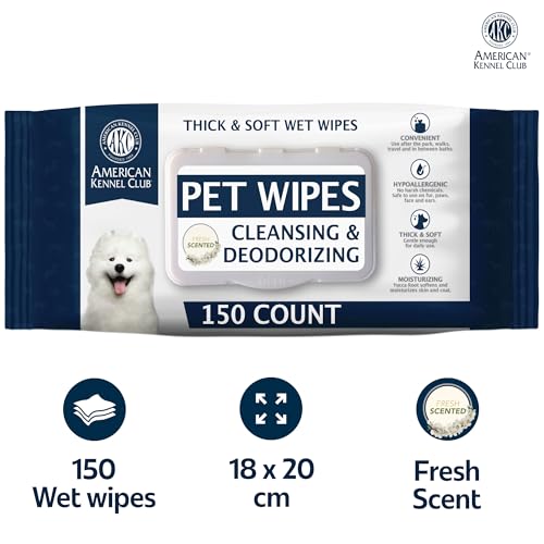 AKC Pet Wipes for Dogs & Cats