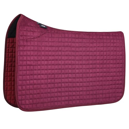 All Purpose Square Quilted Western Saddle Pad (Burgundy)