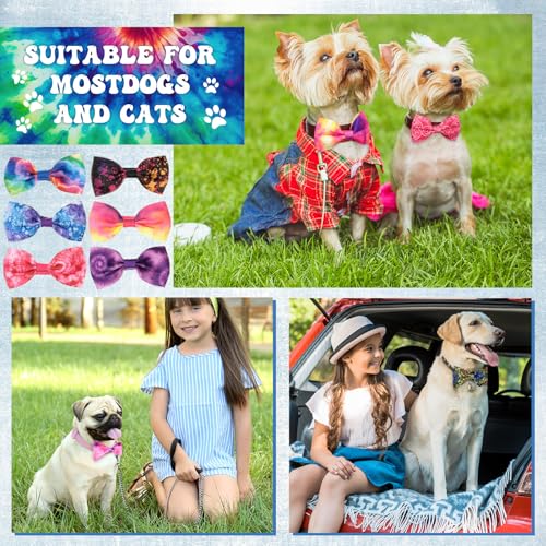 50 Pcs Tie Dye Dog Bow Ties