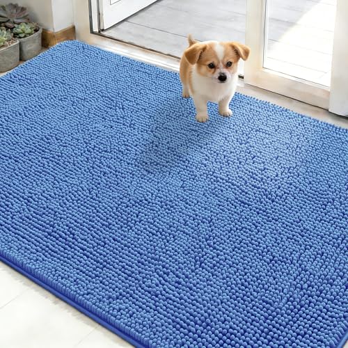 Dog Door Mat for Muddy Paws 50x30 (Cornflower Blue / 50" X 30")