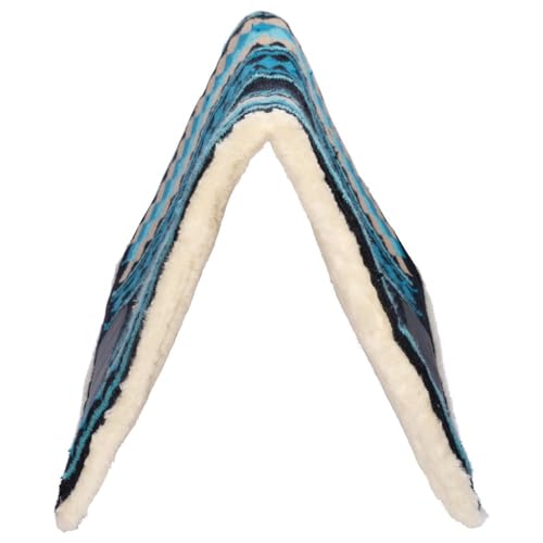 Fleece Bottom Contoured Saddle Pad (Black/Burgundy/Rust)