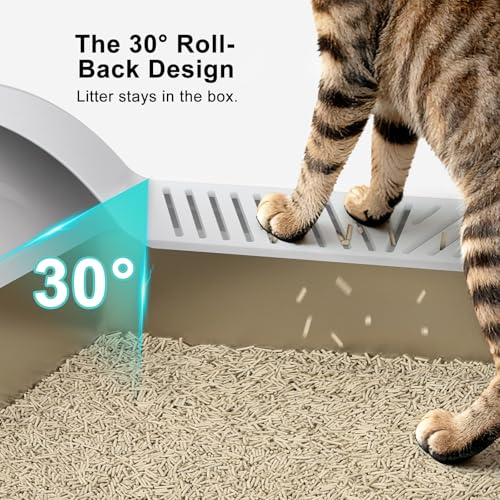 Stainless Steel Litter Box (Silver Gray / X-Large)