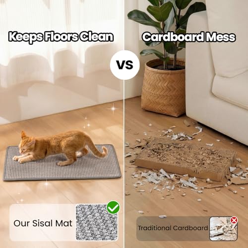 2 Pack Cat Scratching Pads (2 Pack-L (31.5'' X 23.6") / Grey)
