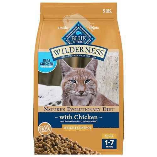 Blue Buffalo Wilderness Chicken Weight Control Dry Cat Food (5 Pound (Pack of 1))