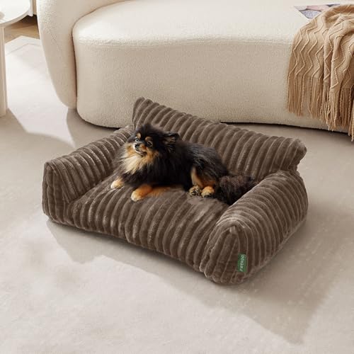Cute Couch Bed for Pets (30.0"L x 20.0"W x 10.0"Th / Brown)