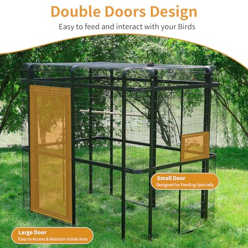 87" Walk in Bird Aviary (87" Black)