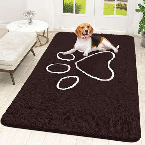 Dog Door Mat for Muddy Paws 70x46 (Brown / 70" X 46")