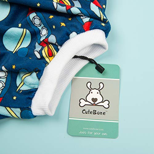 Small Dogs Outfit Soft Puppy Onesies Pjs Dog Pajamas Pet Coat Cat Apparel Comfy Doggie Jumpsuit Bodysuit for All Seasons (Rocket / Small)