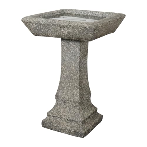 Freestanding Birdbaths Outdoor (22.8inch / Gray)