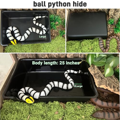 Reptile Hide Cave (Black / X-Large (2 Count))