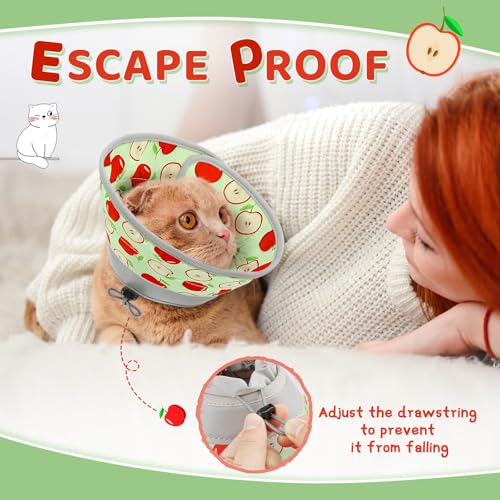 Cat Cone Collar Soft to Stop Licking (AppleRed / S)