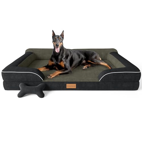 XXL Dog Bed for Extra Large Dogs (Black / X-Large(53"L x 42"W x 9.5"Th))