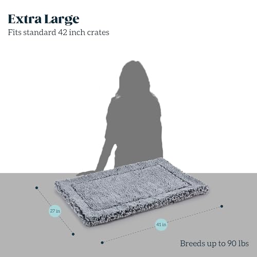 Stoutwool Indestructible Dog Bed (41.0"L x 27.0"W x 2"Th / Charcoal)