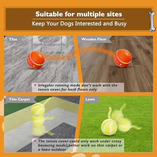 Interactive Dog Toys Dog Ball (Orange)