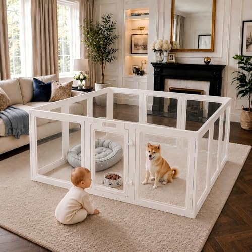 Clear Acrylic Dog Playpen (24")