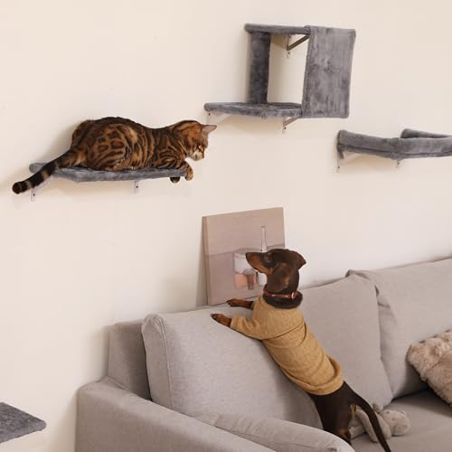 Cat Wall Shelves (Light Gray)