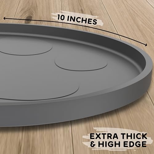 Dog Food Mat Round 10" (10" Round / Gray)
