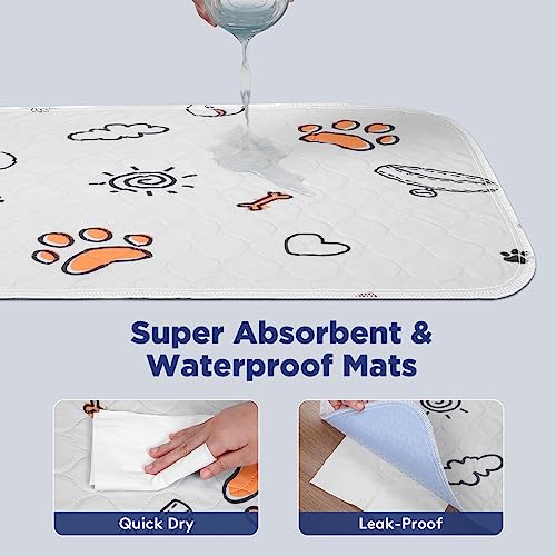 Washable Pee Pads for Dogs (Gray / 18X24 (2 Packs))