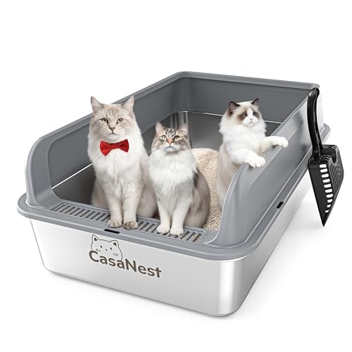 Stainless Steel Litter Box (XXX-Large / Dark Grey)