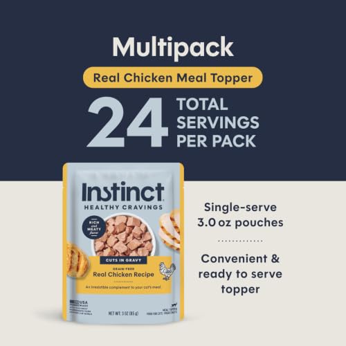 Healthy Cravings Grain Free Real Chicken Recipe Natural Wet Cat Food Topper by Nature's Variety (3 Ounce (Pack of 24))
