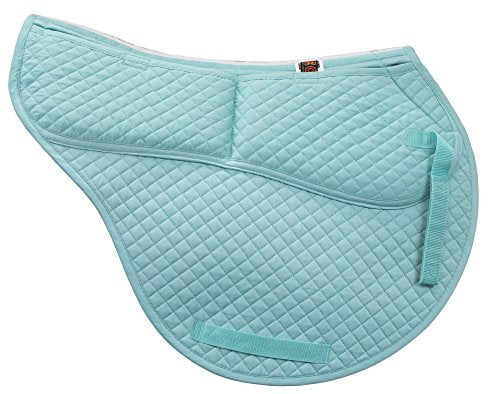 All Purpose Contoured Correction Saddle Pad with Adjustable Memory Foam Inserts for Custom Support (Soothing Sea Blue)