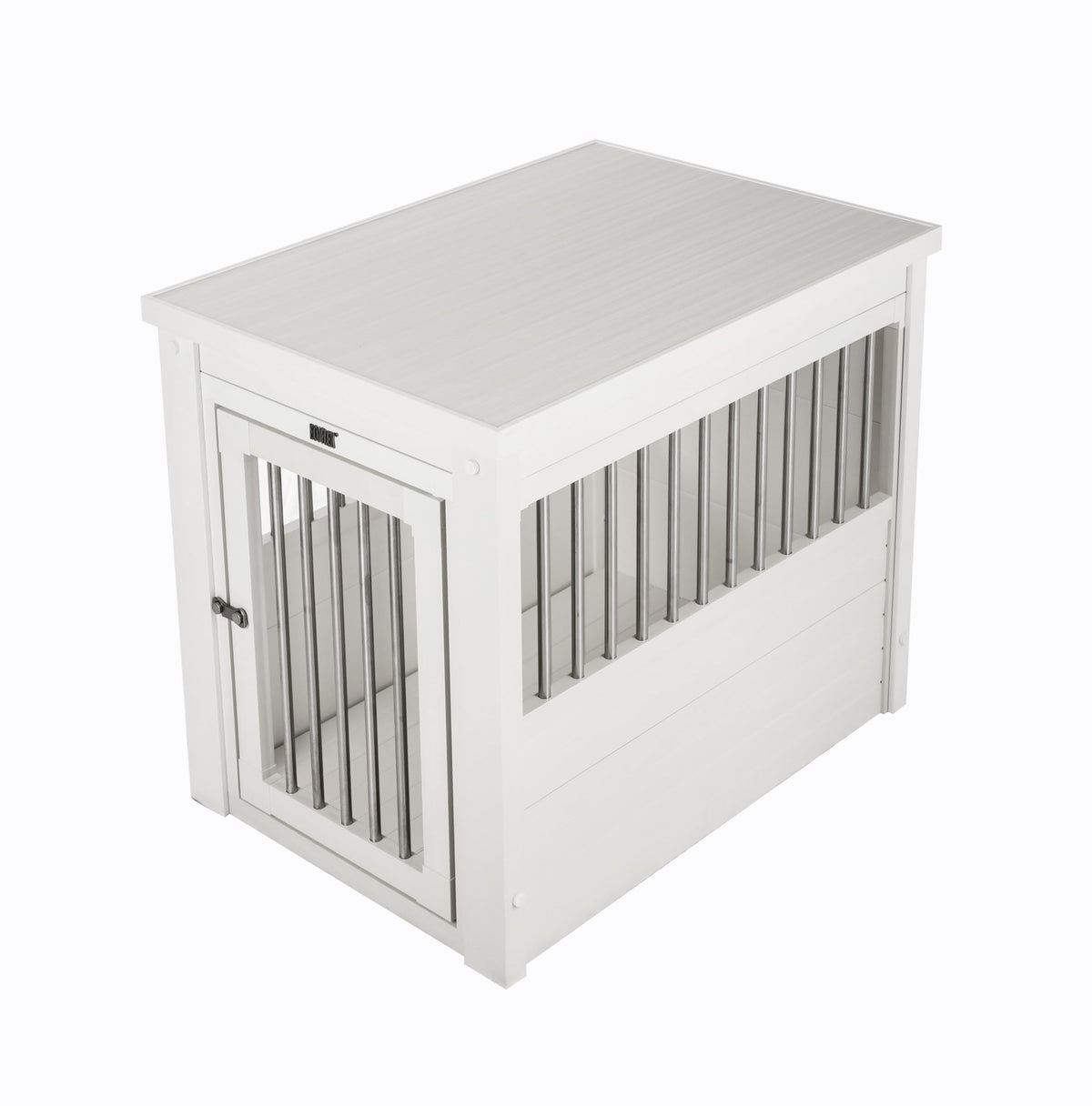 ECOFLEX® Medium Furniture Style Dog Crate & End Table (Antique White / 29.5"L x 21.1"W x 25.2"H)