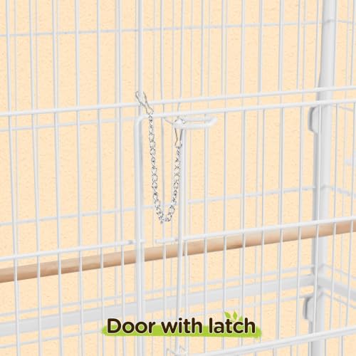 52" Large Bird Cage for Parrots (White / 31.0"L x 20.5"W x 52.0"H)