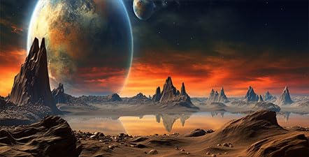 72X18IN Cosmic Aquarium Background (72X18in/180X45cm / Outer Space)