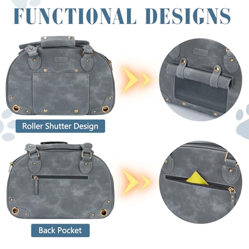 Dog Carrier Purse (15.3"L x 8.1"W x 10.0"H / Grey)