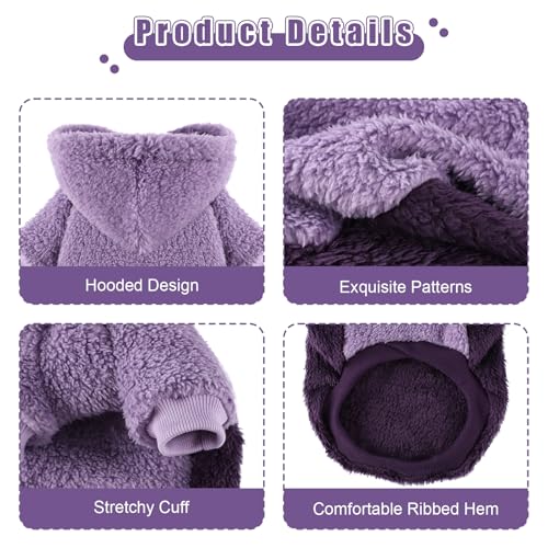 Dog Sweaters for Small Dogs (Small (Chest 14.6 in) / Purple)