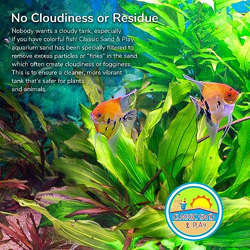 Natural Aquarium Sand for Freshwater and Saltwater Tanks (40 lb / Natural)