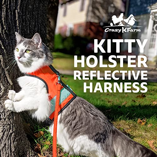 Reflective Cat Harness (Small/Medium / Outrageous Orange)