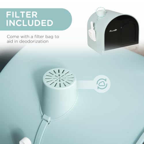 Cat Litter Box with Lid (Green)