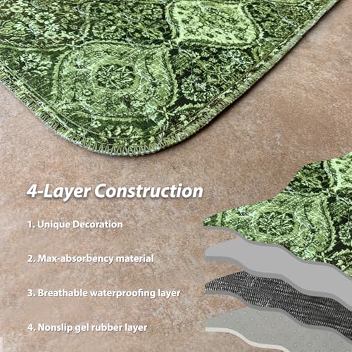 4PACK Washable Pee Pads for Dogs (24x36 Inch (Pack of 4) / Green/Multi)