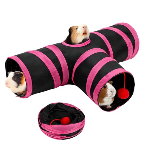 Guinea Pig Tunnel Hideout 3 (Red Black)