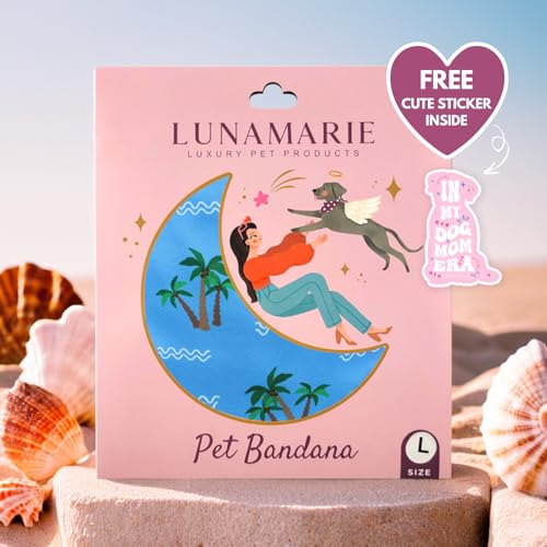 Luxury Pet Birthday Bandanas (Playa Azul / Medium)