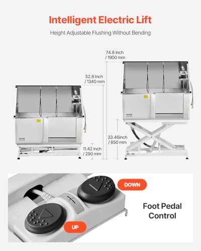 Electric Lift Dog Washing Station (Electric Right Door / 50 inch)