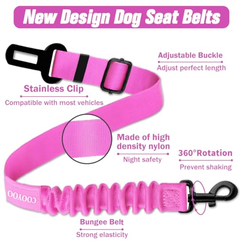 Dog Seat Belt (Set 01 Pack C-Pink)