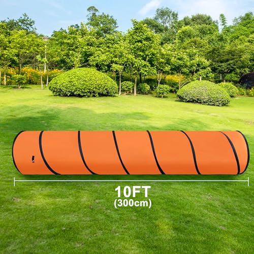 10FT Orange Dog Agility Tunnel (Orange)