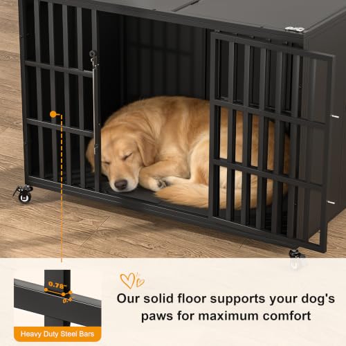 48" Heavy Duty Dog Crate for Large Dogs (47.2"L x 29.4"W x 33.8"H)