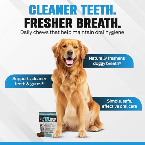 K10 Dental Chews for Dogs (Dental Chews 10 Count)