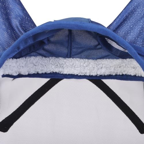 CareMaster Pro Luminous Horse Fly Mask Large Eye Space Standard with Ears UV Protection for Horse Navy XL Extra Full (Navy / X-Large (Warmblood))