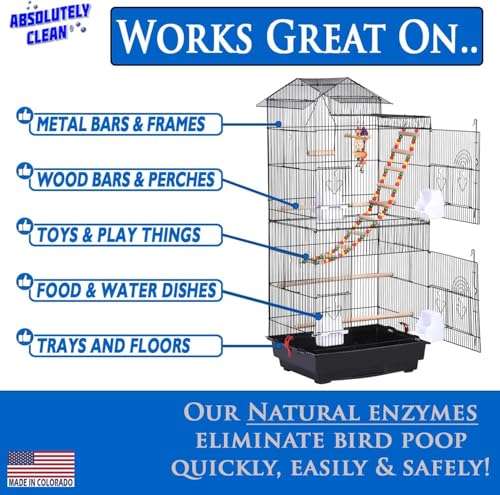 Amazing Bird Cage Cleaner and Deodorizer (128 Fl Oz (Pack of 4))
